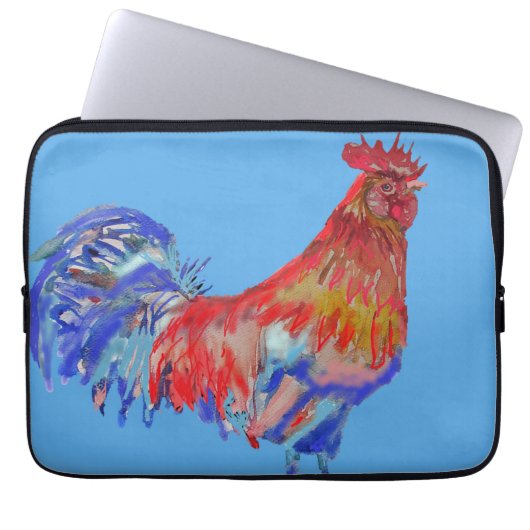 Notebook-Gehäuse mit Rot-Rot-Rooster-Farbe Laptopschutzhülle (Vorderseite)