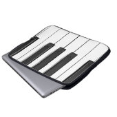 Notebook-Gehäuse mit schwarzer und weißer Piano-Ta Laptopschutzhülle (Vorne Knopf)