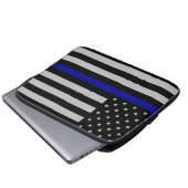 Notebook-Gehäuse mit Thin Blue Line-Flagge Laptopschutzhülle (Vorne Knopf)