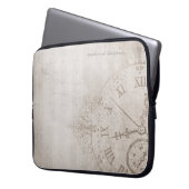 Notebook-Gehäuse - Vintager Blick auf die Uhr Laptopschutzhülle (Vorderseite Links)