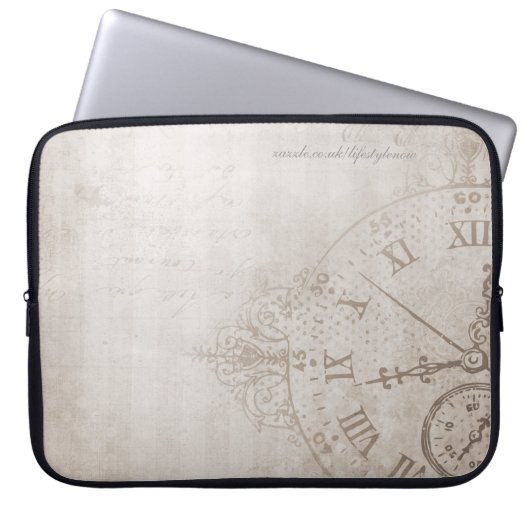 Notebook-Gehäuse - Vintager Blick auf die Uhr Laptopschutzhülle (Vorderseite)