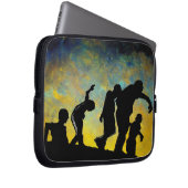 Notebook-Gehäuse von Zombie Silhouette Horror Art Laptopschutzhülle (Vorne Rechts)