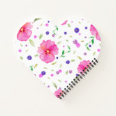 Notebook-Geschenk mit floraler Watercolor Art Notizblock (Rückseite)