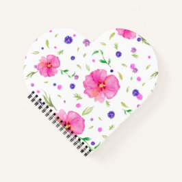 Notebook-Geschenk mit floraler Watercolor Art Notizblock
