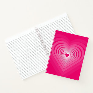 Notebook-Geschenk mit rosa Herzen Notizblock