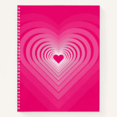 Notebook-Geschenk mit rosa Herzen Notizblock (Vorderseite)