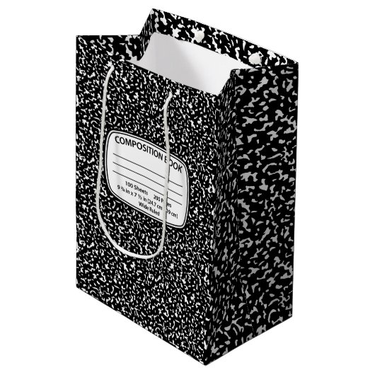 Notebook-Geschenkbeutel Mittlere Geschenktüte (Vorderseite Schrägansicht)