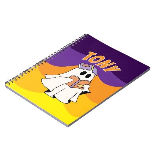 Notebook-Gespenst für Jungen Notizblock (Linke Seite)