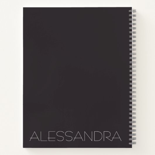 Notebook: Glamour Fashion Model Black Bow Notizblock (Rückseite)