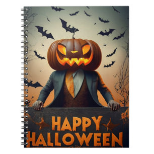 Notebook-glückliche Halloween-Kürbis Notizblock