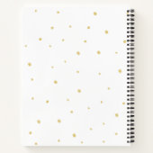 Notebook - Gold Dots White Notizblock (Rückseite)