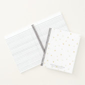 Notebook - Gold Dots White Notizblock (Innenseite)