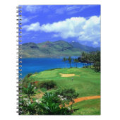 Notebook-Golfplatz in Tropen Notizblock (Vorderseite)