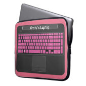 Notebook-Grafik mit rosa Tasten Laptopschutzhülle (Vorderseite Links)