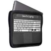 Notebook-Grafik mit weißen Tasten Laptopschutzhülle (Vorne Rechts)