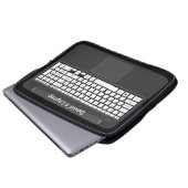 Notebook-Grafik mit weißen Tasten Laptopschutzhülle (Vorne Knopf)