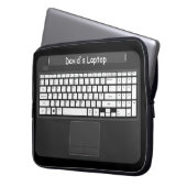 Notebook-Grafik mit weißen Tasten Laptopschutzhülle (Vorderseite Links)