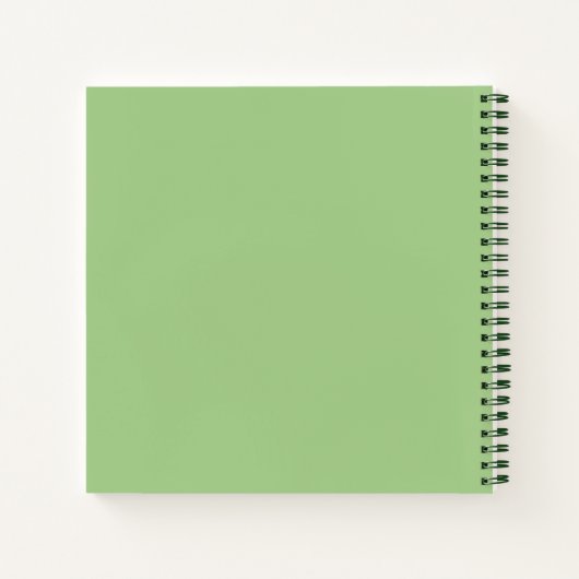 Notebook: Green Feather Pen Notizblock (Rückseite)