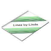 Notebook - Grüne Trennstreifen und Text Notizblock (Linke Seite)