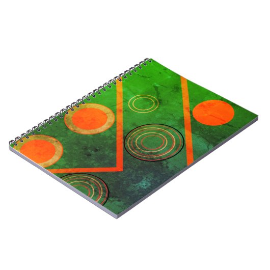 Notebook, grünes Design Notizblock (Linke Seite)