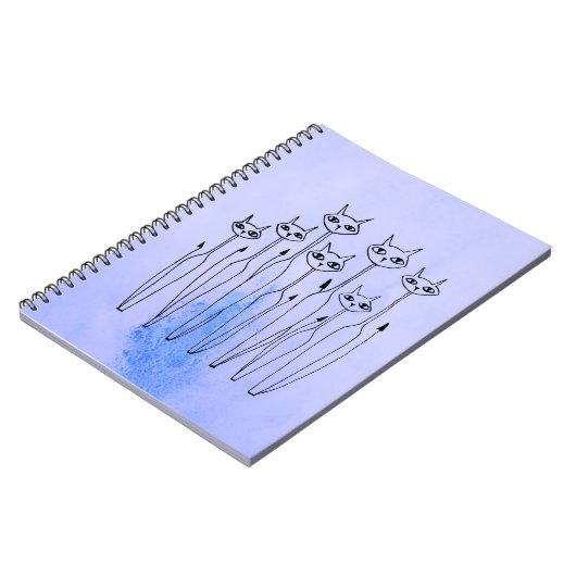 Notebook (handgezeichnet Katzen) Notizblock (Linke Seite)