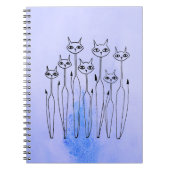 Notebook (handgezeichnet Katzen) Notizblock (Vorderseite)