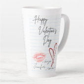 Notebook Happy Valentine's Day Milchtasse (Rechte Ecke)