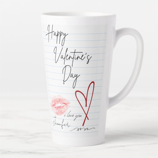 Notebook Happy Valentine's Day Milchtasse (Rechts)