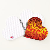 Notebook-Herz-Flammen Notizblock (Innenseite)