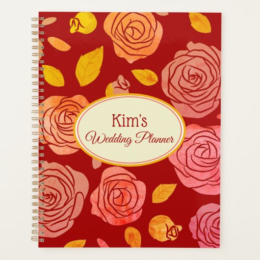 Notebook-Hochzeitsbrille Planer (Vorderseite)