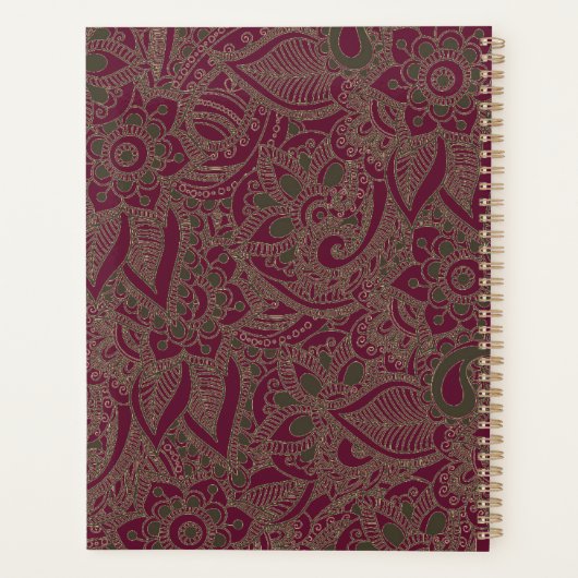 Notebook-Hochzeitsbrille Planer (Rückseite)