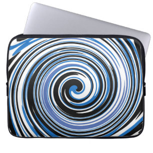 Notebook-Hülle im schwarz-blauen Swirt Laptopschutzhülle