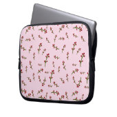 Notebook-Hüllen rosa Blumen Laptopschutzhülle (Vorderseite Links)