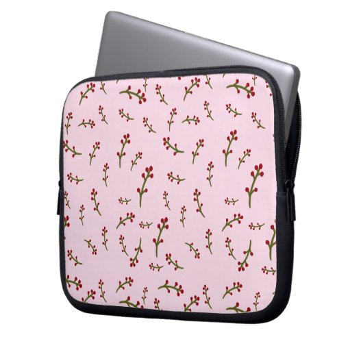 Notebook-Hüllen rosa Blumen Laptopschutzhülle (Vorderseite Links)