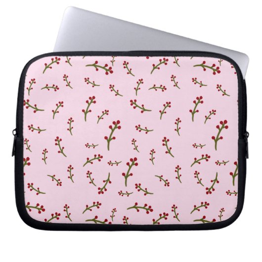 Notebook-Hüllen rosa Blumen Laptopschutzhülle (Vorderseite)
