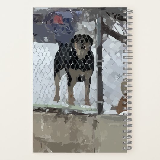 Notebook-Hund Notizblock (Rückseite)