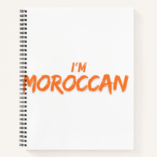 Notebook "I Am marokkanisch" - stolzer marokkanisc Notizblock (Vorderseite)