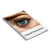 Notebook I see Art artistic eye gift Notizblock (Rechte Seite)