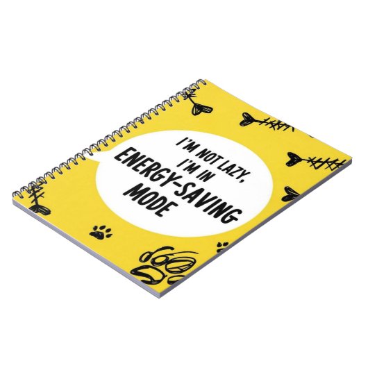 Notebook Ich bin nicht lazy, ich bin im "Energie-R Notizblock (Linke Seite)