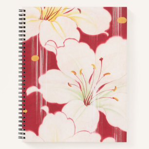 Notebook im japanischen Stil mit Blume Notizblock