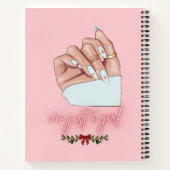 Notebook i'm just a girl for christmas nails notizblock (Rückseite)
