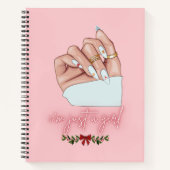 Notebook i'm just a girl for christmas nails notizblock (Vorderseite)