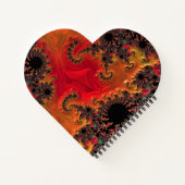 Notebook in Form von Feuer und Schönheit Notizblock (Rückseite)