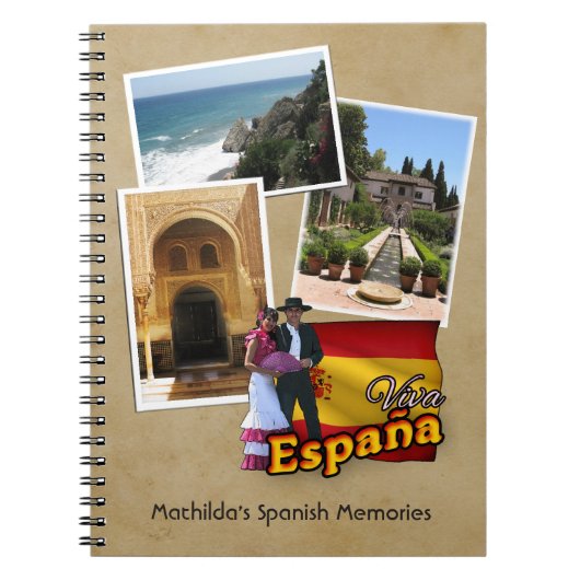 Notebook in Spanien Notizblock (Vorderseite)