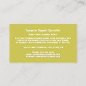 Notebook, Informationstechnologie, Computer Visitenkarte (Rückseite)