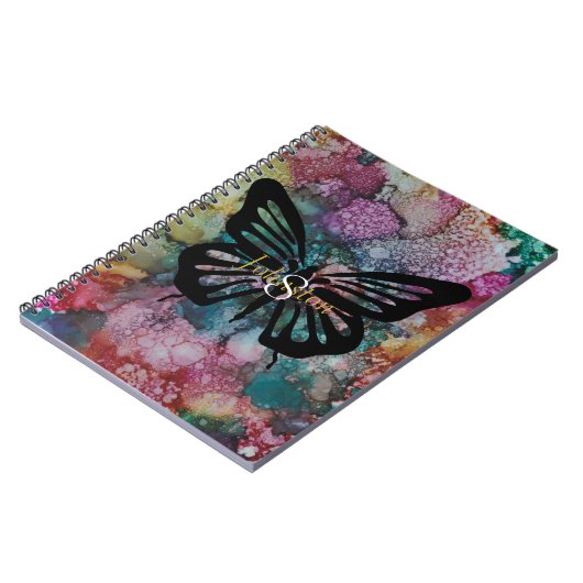 Notebook "Inkblots/Butterfly" - Persönliche Gestal Notizblock (Linke Seite)