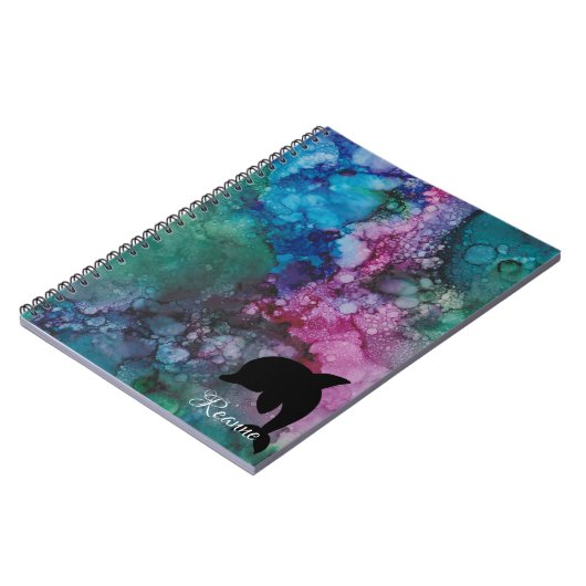Notebook "Inkblots/Dolphin" Persönlich gestalten Notizblock (Linke Seite)