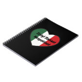 NOTEBOOK - Italienisches Thema. Anpassbarer Text Notizblock (Linke Seite)