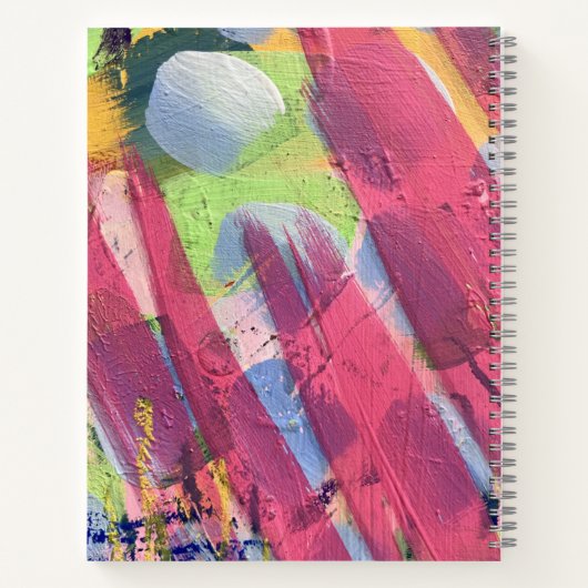 Notebook-Journal im kühnen Cotton-Design Notizblock (Rückseite)