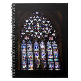 Notebook/Journal mit "verketteter Glasscheibe" Notizblock